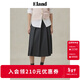 ELAND【醋酸＋萊賽爾】衣戀半身裙女中長(cháng)款百褶公式裙25秋季新款 深灰色(17)D/Grey S 160