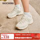 斯凱奇（Skechers）新年禮物老爹鞋女士秋季休閑鞋運動(dòng)鞋小白鞋厚底增高149807 乳白色/OFWT 37