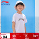 李寧（LI-NING）童裝兒童短袖T恤男小大童時(shí)尚大LOGO圖案文化衫150YHST223-8