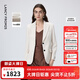 朗姿醋酸高級感職業(yè)白色西服外套女士秋季新款通勤氣質(zhì)西裝 米白色 M