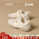 ZHR戶(hù)外運動(dòng)鞋女復古風(fēng)百搭休閑女鞋內增高德訓鞋女 QS52米色39