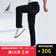 諾帝卡（NAUTICA）【商場(chǎng)同款】男裝春夏款棉混紡親膚帶彈休閑牛仔長(cháng)褲男PO3311 黑色0TB 34