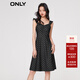ONLY滿(mǎn)印A字顯瘦中長(cháng)款吊帶牛仔連衣裙女|123242067 J19 黑牛仔BLACK DENIM M (165) 84A
