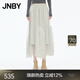 JNBY/江南布衣25夏半身裙女網(wǎng)紗A型寬松層次立體捏皺設計5P6D1575H 068/淺米灰 M