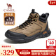 駱駝（CAMEL）男鞋冬季加絨保暖戶(hù)外登山鞋厚底增高防滑舒適徒步運動(dòng)鞋子男 G13W379077 卡其 41