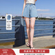 香影（xiangying）牛仔短褲女高腰2025春夏季新款復古顯瘦藍色a字闊腿寬松熱褲 牛仔藍 S