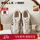 百麗（Belle）馬年系列跑道板栗德訓鞋女26春新商場(chǎng)厚底休閑板鞋E9Z1DAM6預售 米色-絨里 37