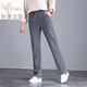 PKFC高級感純棉休閑褲女秋冬運動(dòng)直筒褲抓絨衛長(cháng)褲韓版加厚顯瘦長(cháng)褲潮 深灰色 加絨 L 【建議110-125斤】