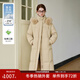 范思藍恩高光云朵系列長(cháng)款羽絨服女新款進(jìn)口狐貍毛領(lǐng)顯瘦連帽外套 卡其色 S