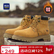 海瀾之家HLA新年禮物情侶靴大黃靴男舒適秋冬馬丁靴子男 T249土黃色42
