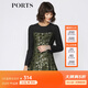 PORTS寶姿新品女裝簡(jiǎn)約圓領(lǐng)迷彩魚(yú)尾下擺連衣裙SA9D026GFQ026 銅繡綠 M (6)