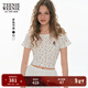 Teenie Weenie小熊女裝T恤2025夏季新款活力清新田園碎花圓領(lǐng)短袖 象牙白 XL