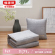 恒源祥抱枕被純棉抱枕沙發(fā)小被子兩用時(shí)尚辦公室午睡神器汽車(chē)靠墊空調被 肌底紋淺灰 45cm*45cm 展開(kāi)尺寸：135*170cm