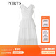 PORTS寶姿春夏新品女裝V-領(lǐng)無(wú)袖中長(cháng)連衣裙SM8D059MLN001 奶白色 S (4)