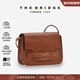 THE BRIDGE/橋牌 【微瑕特賣(mài)】手工牛皮女士斜挎單肩包復古女包 棕色-1