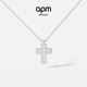 APM Monaco密鑲十字架可調節項鏈女士男士項鏈女輕奢小眾毛衣鏈新年禮物