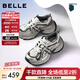 百麗（Belle）張凌赫同款藍鯨老爹鞋女款商場(chǎng)款休閑鞋D2K1DAM6預售 銀色【25年秋冬新色】 37 (235mm)