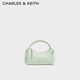 CHARLES&KEITH26春新品蝴蝶結多巴胺手提斜挎小方包生日禮物CK2-30160255 Mint Green薄荷綠色 S