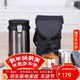 樂(lè )扣樂(lè )扣（LOCK&LOCK）三層便攜式304不銹鋼保溫飯盒保溫桶便當盒+飯盒包 深灰色2L