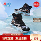 特步（XTEP）童鞋破冰1.0棉靴冬季男童獺兔絨高幫保暖棉鞋 黑/冰洋藍 37
