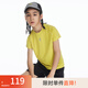 onmygame兒童t恤夏季輕薄男女童短袖吸濕排汗運動(dòng)上衣新款 高光黃 150