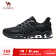 駱駝（CAMEL）全掌氣墊鞋男透氣減震運動(dòng)跑步鞋子 A93239L7565 幻影黑 39