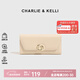 CHARLIE&KELLI CK品牌包包女款時(shí)尚長(cháng)款錢(qián)包女士2026新款零錢(qián)包卡包手拿包 米白色【京倉配送 品牌禮袋】