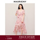 MAXRIENY浪漫甜美氛圍感茶歇裙系帶連衣裙下午茶裙子 粉花 L 03/38
