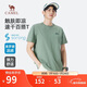 駱駝（CAMEL）男裝短袖T恤夏季速干彈力圓領(lǐng)短袖體恤上衣男M15BAQR084