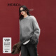 MO&Co.毛衣冬新品含馬海毛漸變色設計感慵懶風(fēng)針織衫