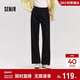 森馬（Semir）休閑褲女春季松緊腰抽繩闊腿褲女生顯瘦ins慵懶衛褲101125127009A