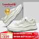 楓葉（leaveland）板鞋男夏季透氣網(wǎng)面鞋男簡(jiǎn)約百搭舒適溶解底休閑小白鞋子男 白/灰(皮鞋碼) 41