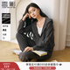 香影【加絨】灰色休閑運動(dòng)套裝女2025冬季新款連帽衛衣衛褲兩件套 中灰 M