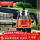 金灶（KAMJOVE）煮茶器新款噴淋式煮茶壺 玻璃燒水壺保溫一體養生煮茶壺全自動(dòng)泡茶爐圍爐煮茶器具A-52 黑色 1L