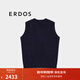 ERDOS 精紡V領(lǐng)雙提百搭時(shí)尚休閑男背心套衫羊絨衫 藏藍 XL 180/100A