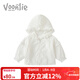 凡獵女童遮陽(yáng)外套夏季薄款兒童衣服2025新款女寶寶透氣外搭空調衫 白色 110 cm