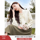 香影雪紡襯衫女長(cháng)袖2026春季新款飄帶米白色法式上衣通勤職業(yè)襯衣 米色 M