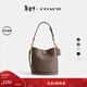 蔻馳（COACH）【禮物】新款女士WILLOW 19號柔軟水桶包純色真皮搭扣斜挎包女包 B4/深石灰色