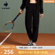 樂(lè )卡克（Le coq sportif）【網(wǎng)球】法國公雞秋冬加絨常規針織長(cháng)褲 炫黑色 L
