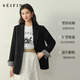 詩(shī)凡黎高級感西裝外套2025年春新款輕職場(chǎng)設計通勤氣質(zhì)短款西服 黑色 S