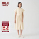 MUJI MUJI IDEE 女式 平紋 無(wú)袖連衣裙 女裝裙子夏季 GAD13C4S 米白色 L (165/88A)