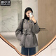 雪中飛（SNOWFLYING）短款雙面羊絨毛呢子大衣外套女2025秋冬季新款赫本風(fēng)小個(gè)子感 灰色【雙面呢大衣】 S