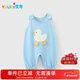 優(yōu)奇嬰兒衣服春秋季男女寶寶洋氣背心連體衣兒童外出百搭背帶褲子哈衣