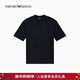 EMPORIO ARMANI/阿瑪尼官方旗艦新款男士純棉圓領(lǐng)短袖刺繡T恤26年春季 【100%棉】黑色 M  (推薦：135-150斤)