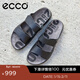 愛(ài)步（ECCO）拖鞋男 魔術(shù)貼勃肯鞋男士男鞋涼鞋外穿一字帶拖鞋 科摩500904 黑色50090401001 42