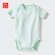 優(yōu)衣庫嬰幼寶寶包臀衣短袖1件裝條紋連體衣478351 478352  478353 478351/50淺綠色(套頭款) 70cm