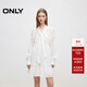 ONLY秋季甜美舒適A字寬松顯瘦短裙連衣裙女|124307046 S00 白色 XS (155) 76A