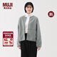 MUJI女式 長(cháng)毛抓絨 夾克女短外套25年冬季新品搖粒絨女裝 BB2T9C5A 淺藍色 M (160/84A)