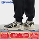 FILA FUSION斐樂(lè )潮牌BANK DX情侶場(chǎng)下滑板鞋時(shí)尚運動(dòng)鞋板鞋男女休閑鞋 豆腐白/黑-TB【男款】 40