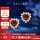 IL&CO尤珂「耳邊情話(huà)」石榴石耳釘女送女友愛(ài)心耳飾新年本命年禮物 約1.8克拉石榴石*S925銀耳釘
